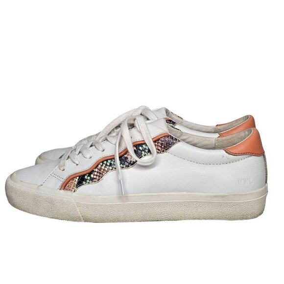 Madewell Sidewalk Low-Top Sneakers in‎ Snake Embossed Leather: Wave Edition 8.5 - Picture 6 of 14